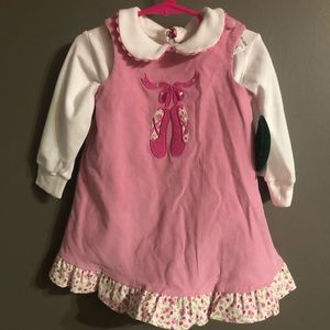 NWT dress 12 months reversible floral ballet soft